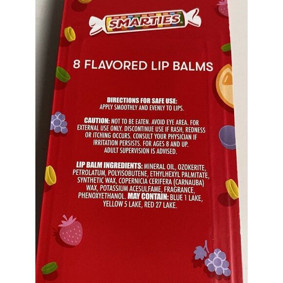 8 Pack TASTE BEAUTY SMARTIES FLAVORED Lip Balms Assorted Fruit Flavors NEW - Picture 14 of 14